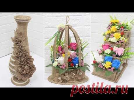 5 Jute craft ideas | Home decorating ideas handmade | #5