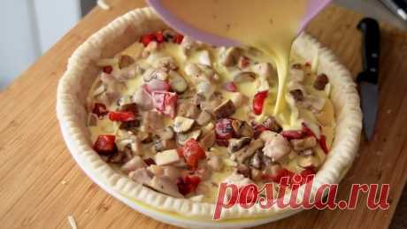 КИШ ЛОРЕН | пирог с начинкой 4 рецепта | c лососем шпинатом + c курицей и грибами + c грушей сыром