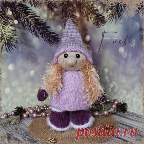 вязаная игрушка гном ниссе Гнелфи