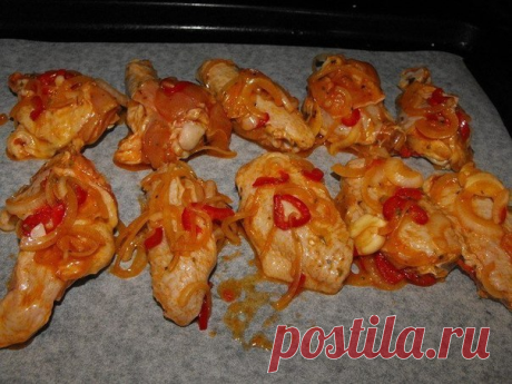 Чесночные куриные крылышки. Всегда готовлю для дорогих гостей!