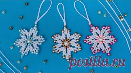 СНЕЖИНКА МАКРАМЕ. SNOWFLAKE MACRAME.