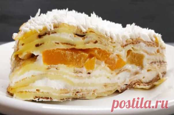 Нежный Блинный Торт без лишних калорий! — Домашняя кулинария