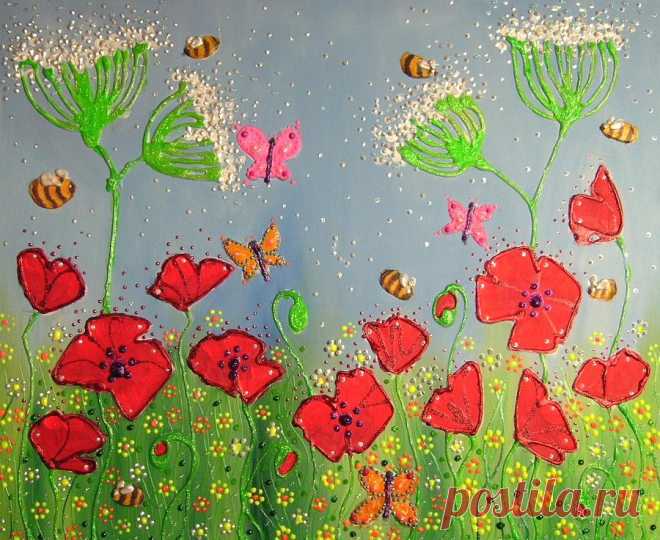 Xanthea - Art II - Vibrant Poppies