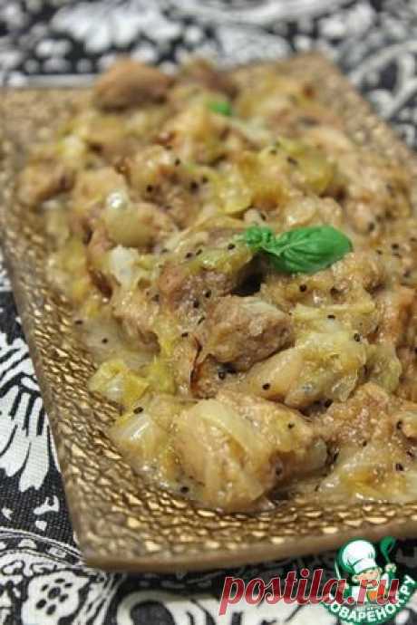 Мясо с киви и луком - кулинарный рецепт