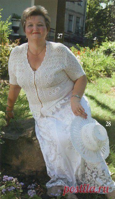 Ажурный жакет на молнии схема и описание. Жакет крючком на полных дам | Домоводство для всей семьи