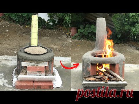 Бездымная дровяная печь.