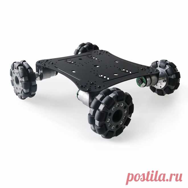 Mc800 4wd wheeled trolley smart chassis car diy kit with 100mm rubber omnidirectional wheel Sale - Banggood.com