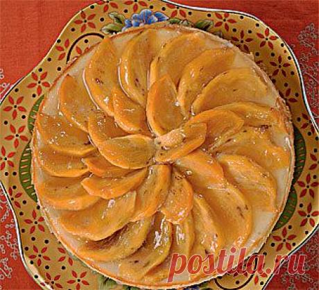 Чизкейк с хурмой, десерт. Пошаговый рецепт с фото