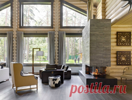 3 МЕСТО получает дом на берегу Волги, расположенный в заповедном сосновом бору. Не менее живописным получился интерьер: простой, но выразительный. В просторных комнатах много дерева, все они оформлены в естественных цветах, и Большое количество дерева и естественные цвета подчеркивают атмосферу натуральности. Кстати, нужный ключевой цвет дерева подобрали только с 20 попытки!