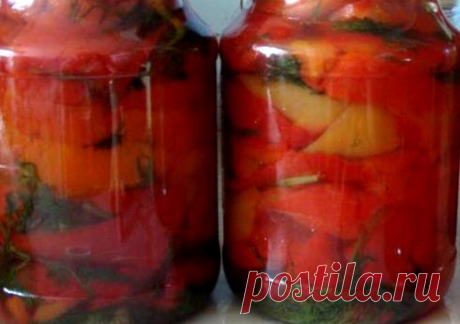 Болгарский перец с зеленью на зиму в мультиварке