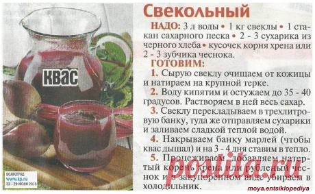 Квас свекольный