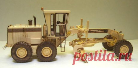 Модель грейдера из дерева | | Для тех, кто любит работать с деревом