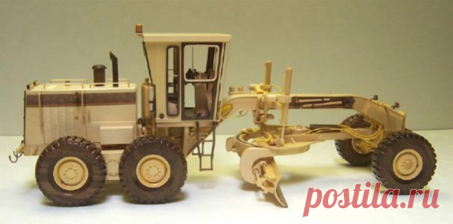 Модель грейдера из дерева | | Для тех, кто любит работать с деревом