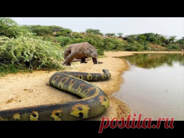 🐍😱 За секунду до... Этот гигантский питон был обречён! Змеи выбрали не того противника!