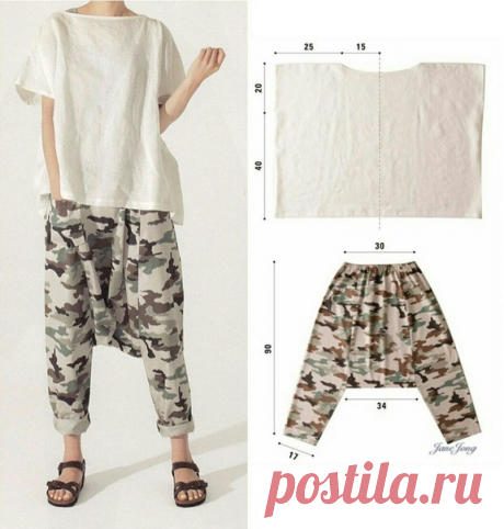 Топ и брюки
#простыевыкройки #простыевещи #шитье #топ #брюки #выкройка