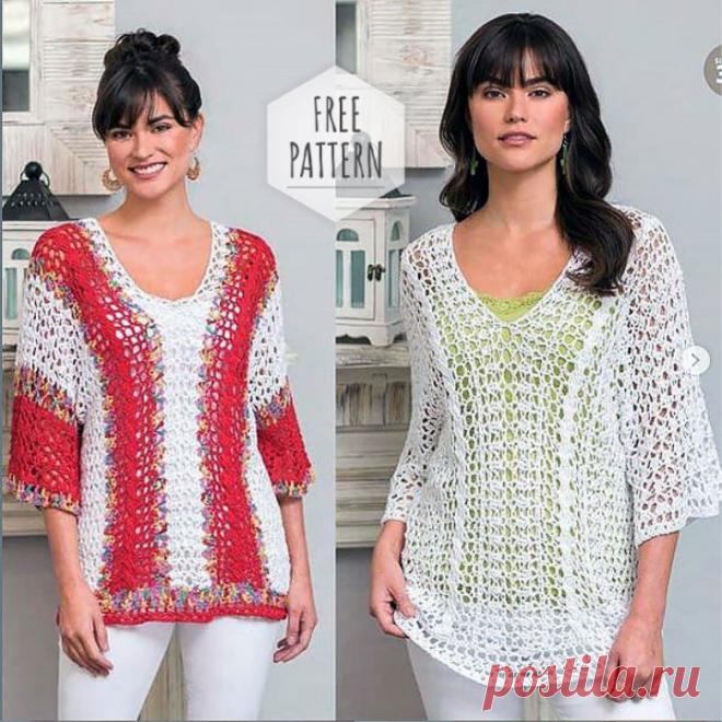 Crochet Spring Blouse Free Pattern