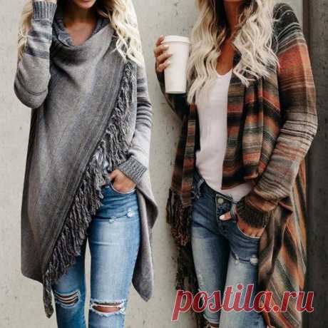Women Irregular Tassel Vintage Fringed Blanket Cardigan&Coat Size Bust Sleeve Length cm inch cm inch cm inch S 128 50.4 62 24.4 74 29.1 M 132 52.0 63 24.8 75 29.5 L 136 53.5 64 25.2 76 29.9 XL 140 55.1 65 25.6 77 30.3 2X