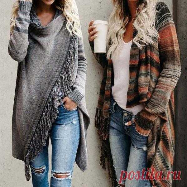 Women Irregular Tassel Vintage Fringed Blanket Cardigan&Coat Size Bust Sleeve Length cm inch cm inch cm inch S 128 50.4 62 24.4 74 29.1 M 132 52.0 63 24.8 75 29.5 L 136 53.5 64 25.2 76 29.9 XL 140 55.1 65 25.6 77 30.3 2X