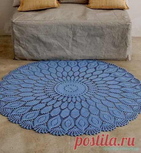 Красивый прикроватный коврик. Схема