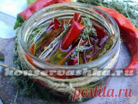 Острый перец в масле на зиму