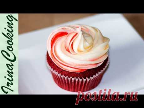 Капкейки КРАСНЫЙ БАРХАТ 🍰 Red Velvet Cupcakes Recipe ○ Ирина Кукинг