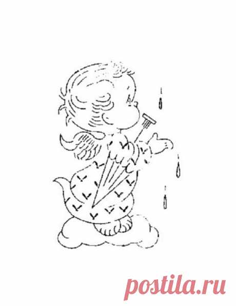 Digital Embroidery Motifs 529 Baby Angels for Nursery Linens | Etsy España