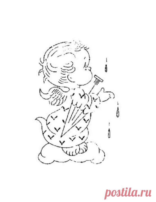 Digital Embroidery Motifs 529 Baby Angels for Nursery Linens | Etsy España