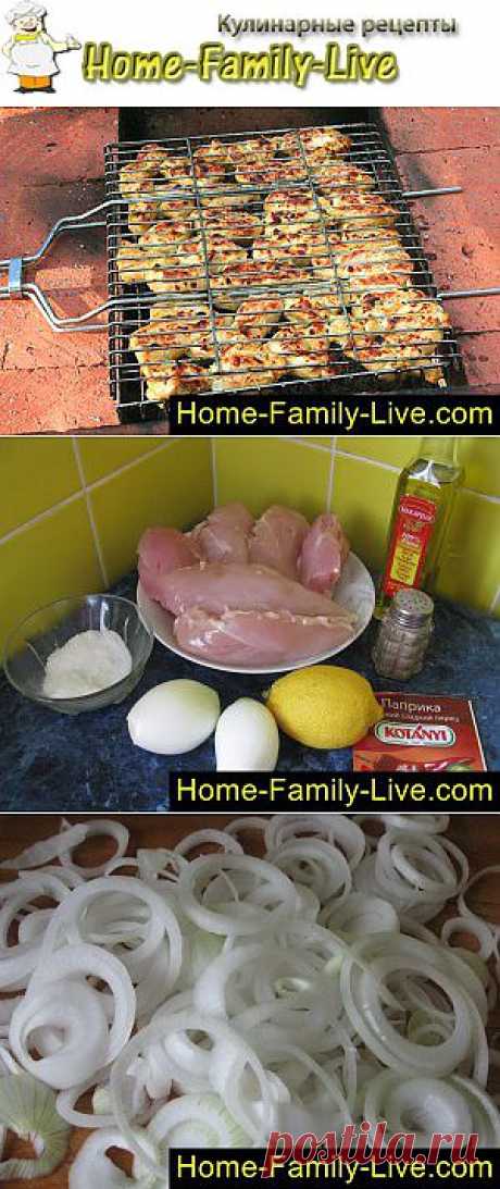 Шашлык - пошаговый фоторецепт - шашлык из куриной грудки | Кулинарные рецепты