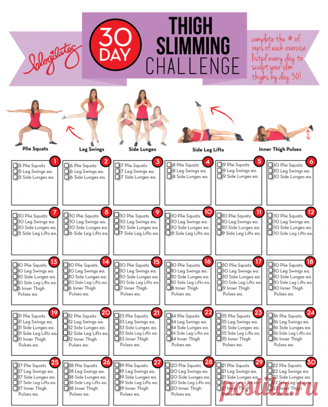 30 Day Thigh Slimming Challenge | Female Fit Body