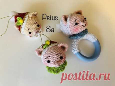 Teje esfera navideña cara de puerquito amigurumis by Petus (English subtitles)