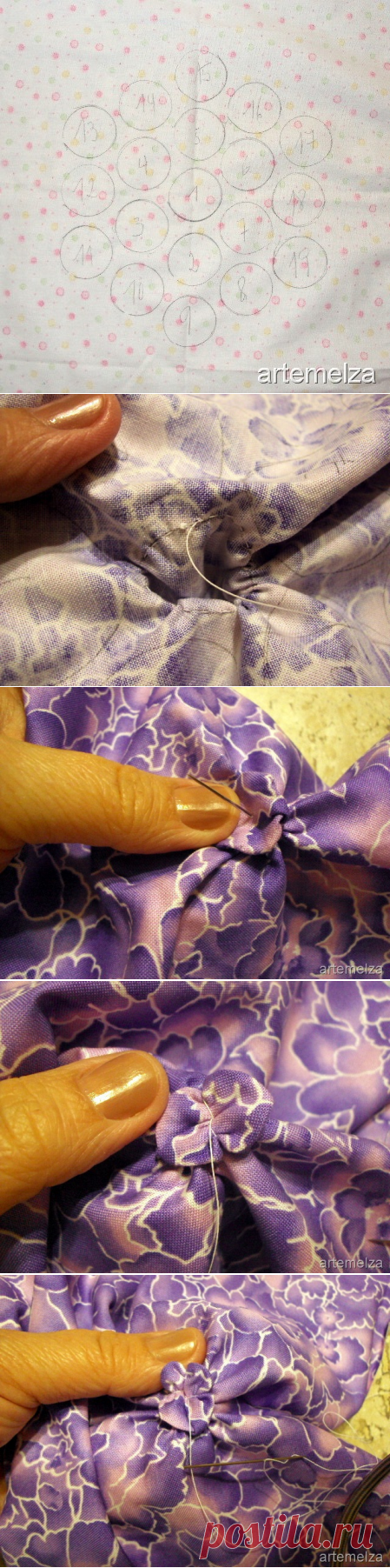 Сшить гортензию из ткани. Мастер класс. Чудесно получается