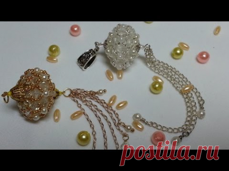 Мастер класс. Плетеная бусина./Master Class. Wicker bead.