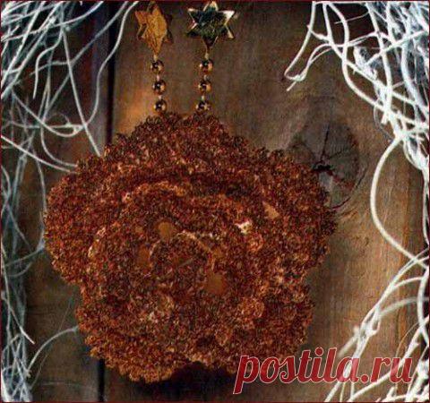 Цветок-подвеска крючком | Искусница