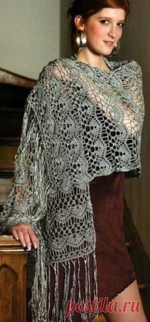 Схема вязания палантина | Рукоделие и вязание