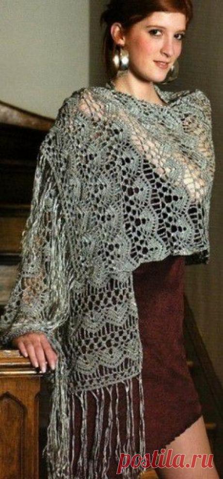 Схема вязания палантина | Рукоделие и вязание