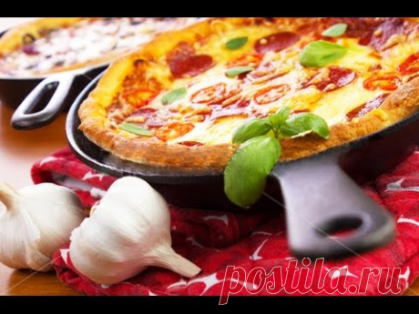 Пицца на сковороде за 10 минут - Pizza in a pan
