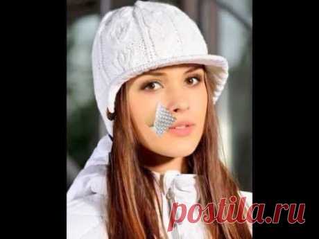 Модные зимние женские вязаные шапки