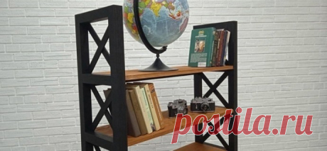 Деревянный стеллаж в стиле LOFT своими руками