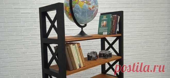 Деревянный стеллаж в стиле LOFT своими руками