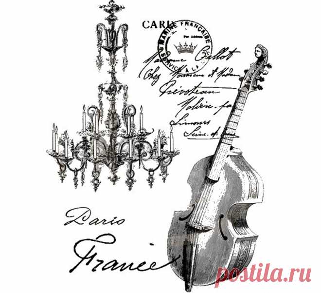 Черно-белые картинки для декупажа: монохромные распечатки, рисунки на фоне бутылки, на мебели мастер-класс