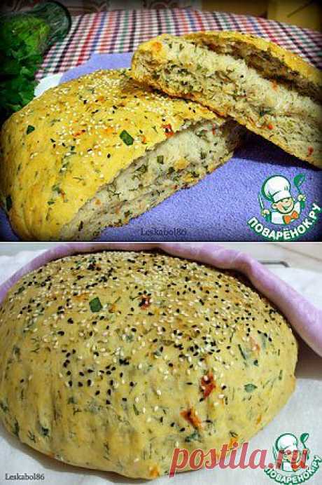 Хлеб с помидорами и зеленью - кулинарный рецепт