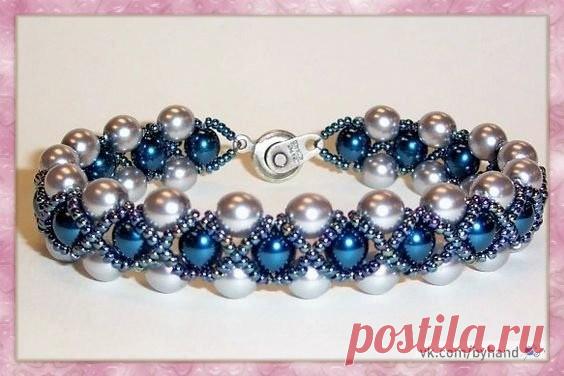 Королевский браcлет из бисера и бусин