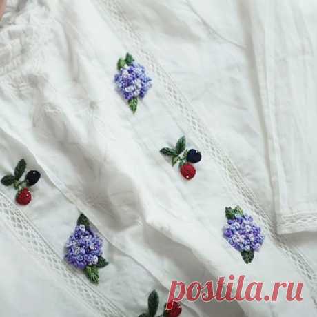 Как красиво вышить готовую блузку