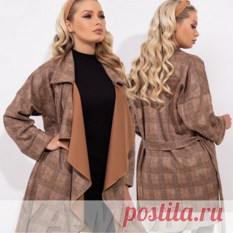✧ Запашное пальто с поясом купить недорого