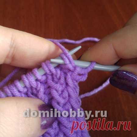 Красивая рельефная резинка спицами.