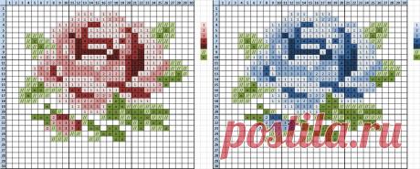 схемы роз для вышивки миниатюр | biser.info - всё о бисере и бисерном творчестве