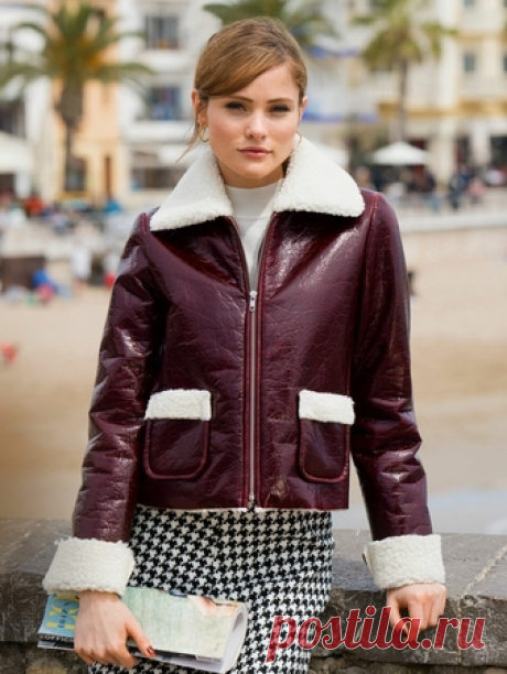 Куртка на меху - выкройка № 111 из журнала 9/2019 Burda – выкройки курток на Burdastyle.ru