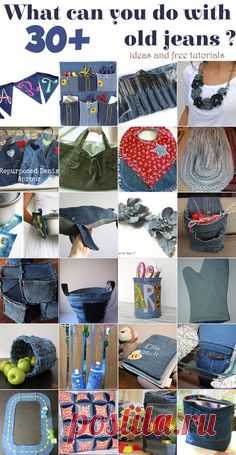 See here what can you do with old jeans ? 30+ ideas and tutorials @ allhomeideas.net