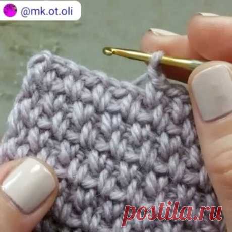 Sophy Crochê в Instagram: «Muito prático 💞👏🔝 🍃 RepostSave @mk.ot.oli ・・・ Для этого узора : набираем цепочку, в 3ю петлю делаем столбик без накида ➡воздушная петля➡на…»