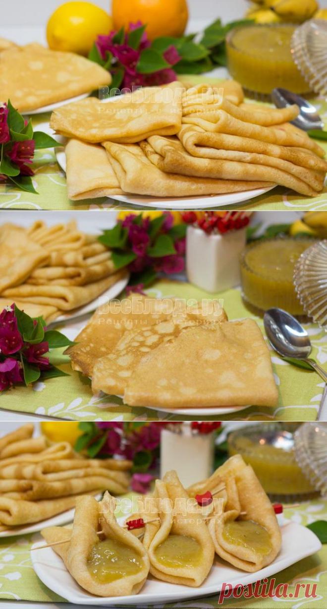 Блины на воде, рецепт блинов на воде с пошаговыми фото | Все Блюда